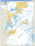 Crow Wing County Wall Map Basic Style